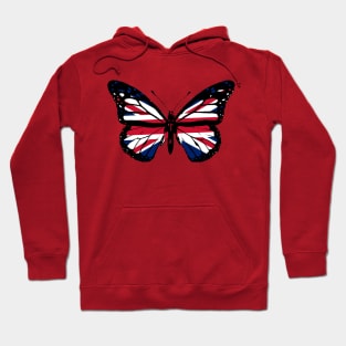 United Kingdom Monarch Butterfly Flag of England To Celebrate British National Day (Support UK) Hoodie